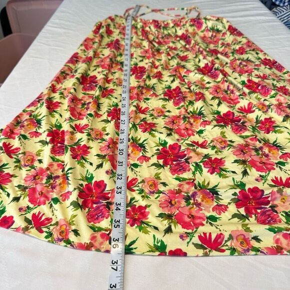 Calvin Klein Strappy Floral Mini Dress Womens 8 Feminine Coastal Fairycore Chic - Picture 8 of 9